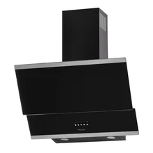 Наклонная вытяжка KRONA IRIDA 600 black push button — фотография 1