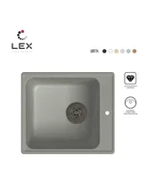 Мойка кухонная кварцевая LEX Balaton 420 Space Gray — фотография 1