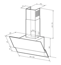 Вытяжка кухонная наклонная LEX ARIA 600 WHITE — фотография 5